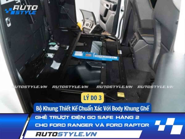 Ghế Trượt Điện GO SAFE Hàng 2 Cho Ford Ranger và Ford Raptor
