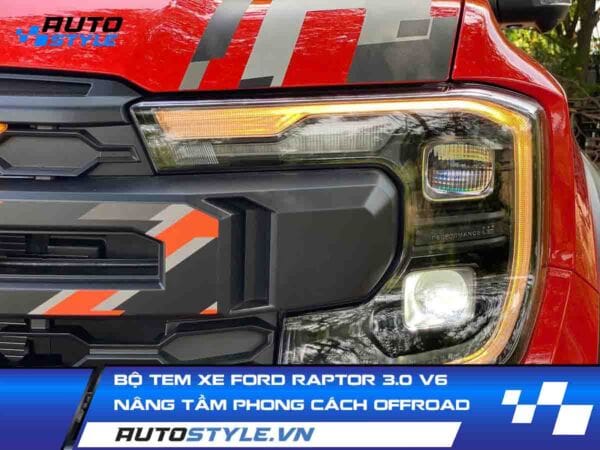 Bộ Tem Xe Ford RAPTOR 3.0 V6 – Nâng Tầm Phong Cách Offroad