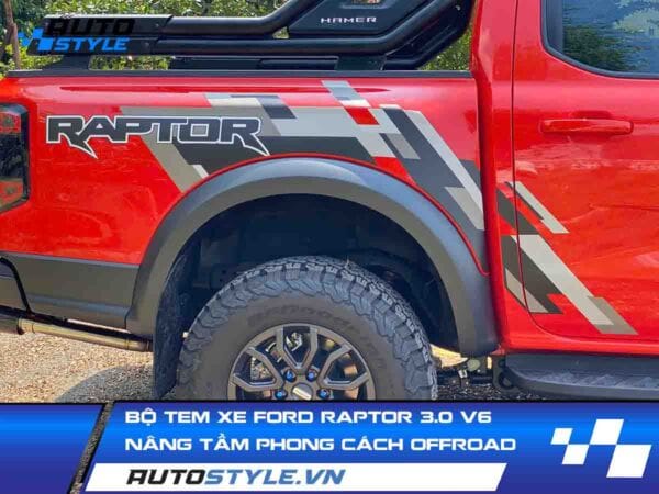 Bộ Tem Xe Ford RAPTOR 3.0 V6 – Nâng Tầm Phong Cách Offroad
