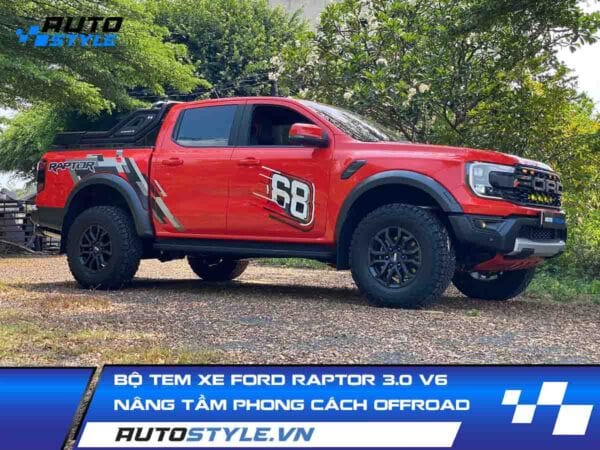 Bộ Tem Xe Ford RAPTOR 3.0 V6 – Nâng Tầm Phong Cách Offroad