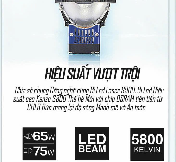 Đèn Cos Pha Bi LED Laser Kenzo