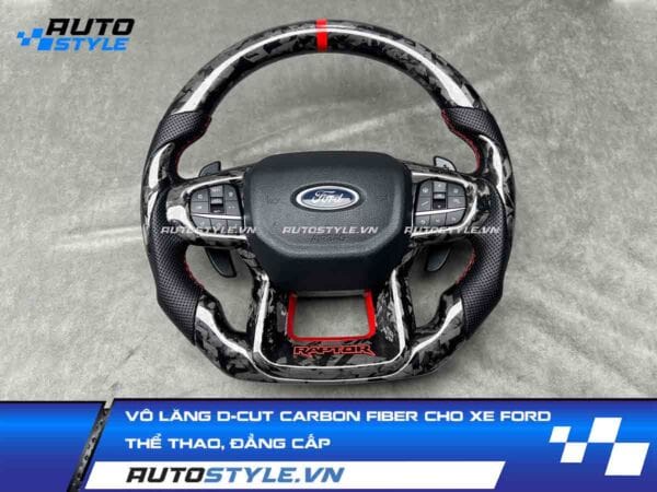 Vô Lăng D-Cut Carbon Fiber Cho Xe Ford