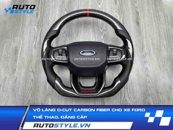 Vô Lăng D-Cut Carbon Fiber Cho Xe Ford