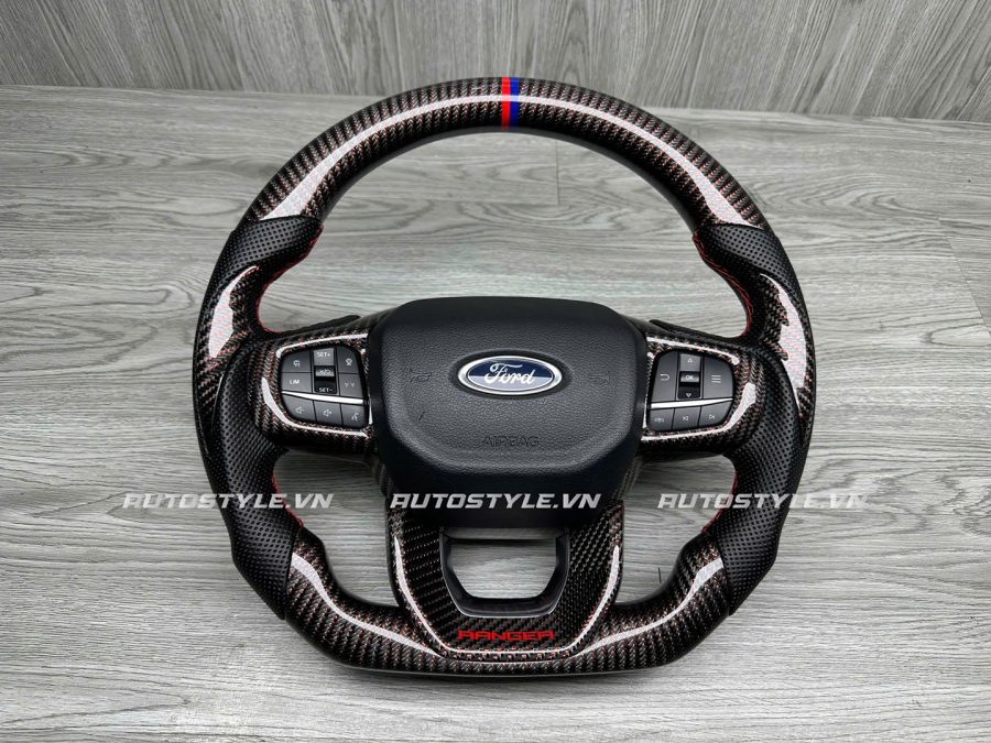 Vô Lăng D-Cut Carbon Fiber Cho Xe Ford