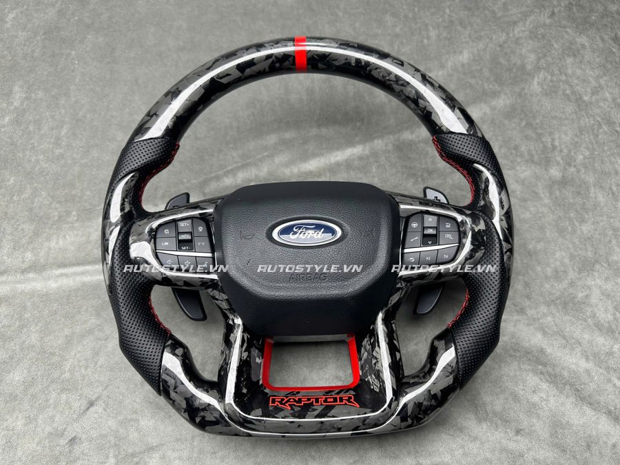 Vô Lăng D-Cut Carbon Fiber Cho Xe Ford