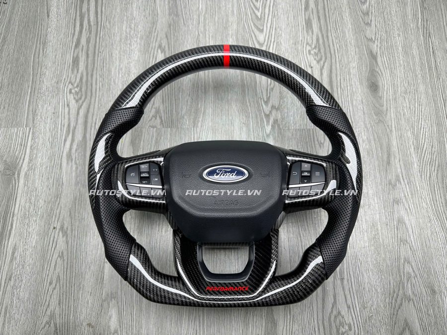 Vô Lăng D-Cut Carbon Fiber Cho Xe Ford