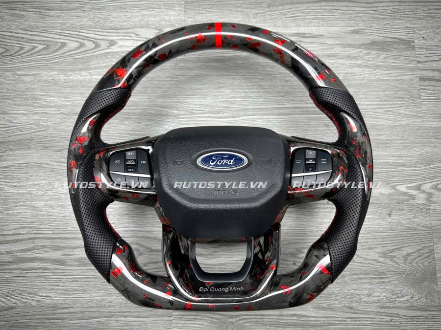 Vô Lăng D-Cut Carbon Fiber Cho Xe Ford