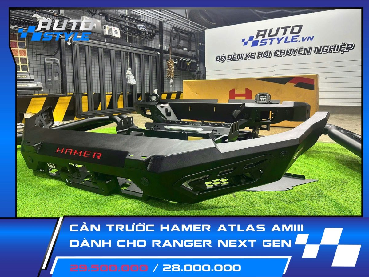 Cản Trước Hamer Atlas AM111 – Tăng Cường Bảo Vệ & Cá Tính Cho Ford Raptor