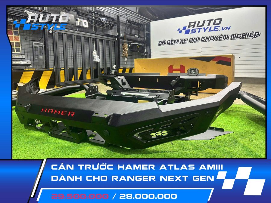 Cản Trước Hamer Atlas AM111 – Tăng Cường Bảo Vệ & Cá Tính Cho Ford Raptor