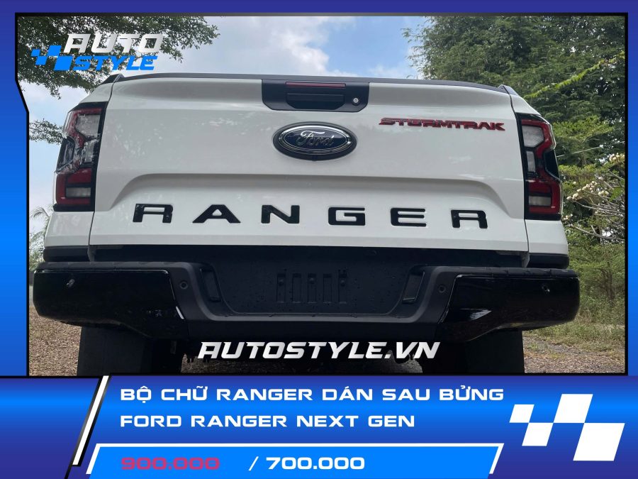 Chữ Nổi RANGER Dán Bửng Sau Ford Ranger – Tăng Cá Tính, Nâng Tầm Ngoại Hình