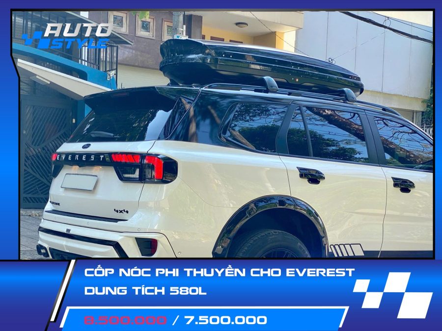 Cốp Nóc Phi Thuyền Cho Ford Everest – dung tích 580L