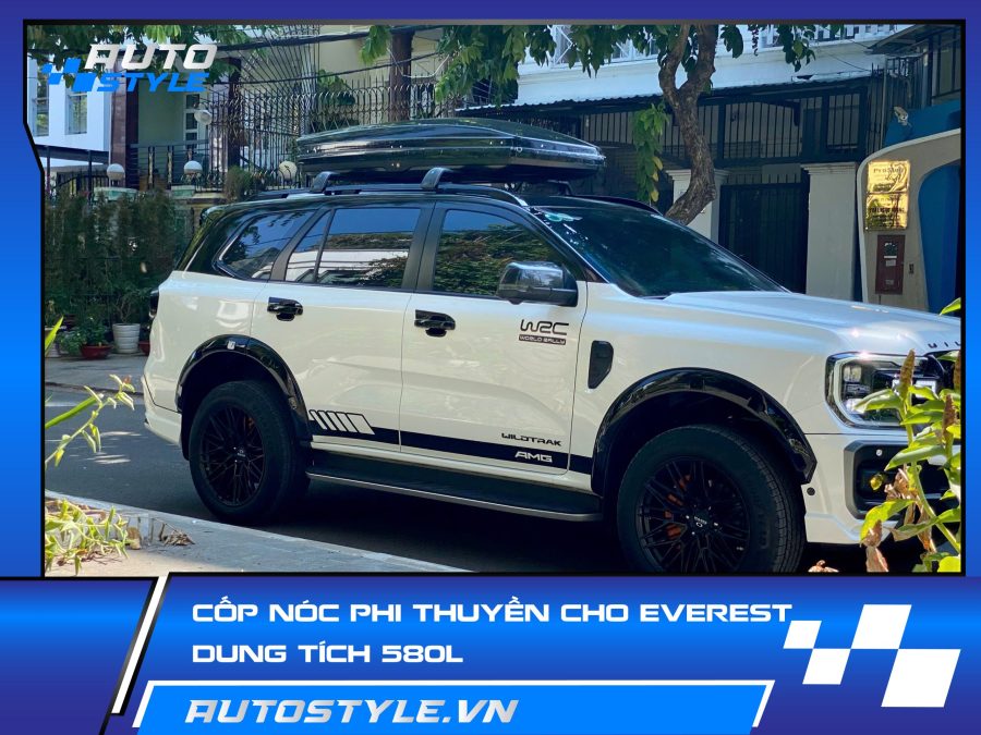 Cốp Nóc Phi Thuyền Cho Ford Everest – dung tích 580L
