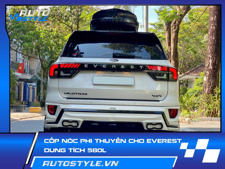 Cốp Nóc Phi Thuyền Cho Ford Everest – dung tích 580L
