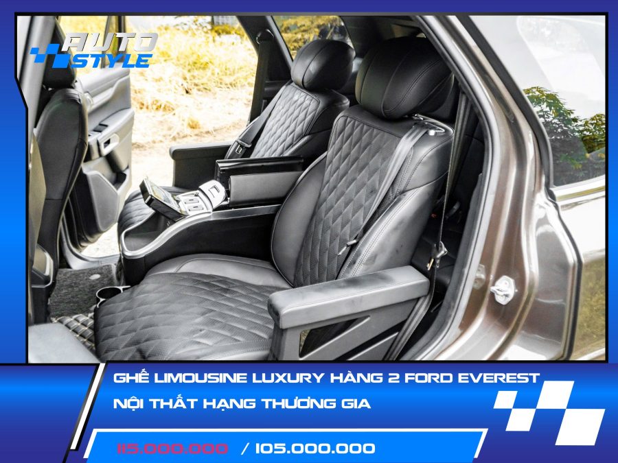 Độ Ghế Limousine Luxury Xe Ford Everest– Nội Thất Hạng Thương Gia