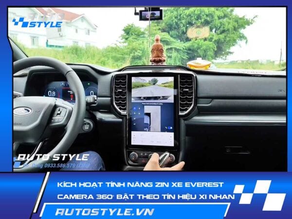 Kích Hoạt Tính Năng Zin Xe Everest: Đề Nổ Từ Xa, Tự Động Khóa Cửa, Camera 360 theo xi nhan