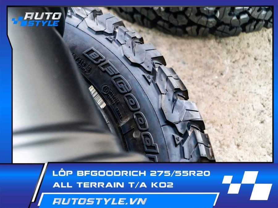 Lốp BFGoodrich 27555R20 All Terrain TA KO2 – Lựa Chọn Vượt Trội Cho Xe SUV & Bán Tải