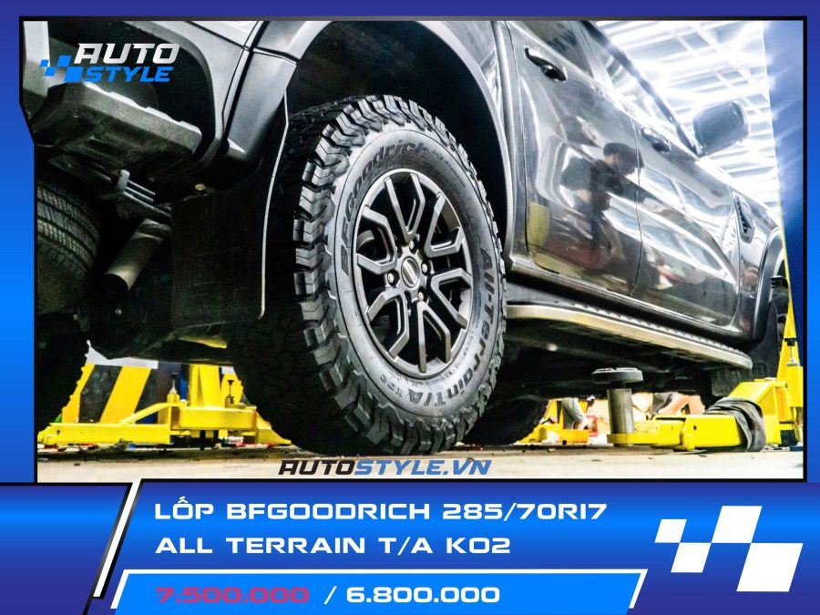 Lốp BFGoodrich 285/70R17 All Terrain T/A KO2 – Lựa Chọn Đỉnh Cao Cho Xe Bán Tải