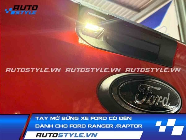 Tay mở bửng Xe Ford Có Đèn