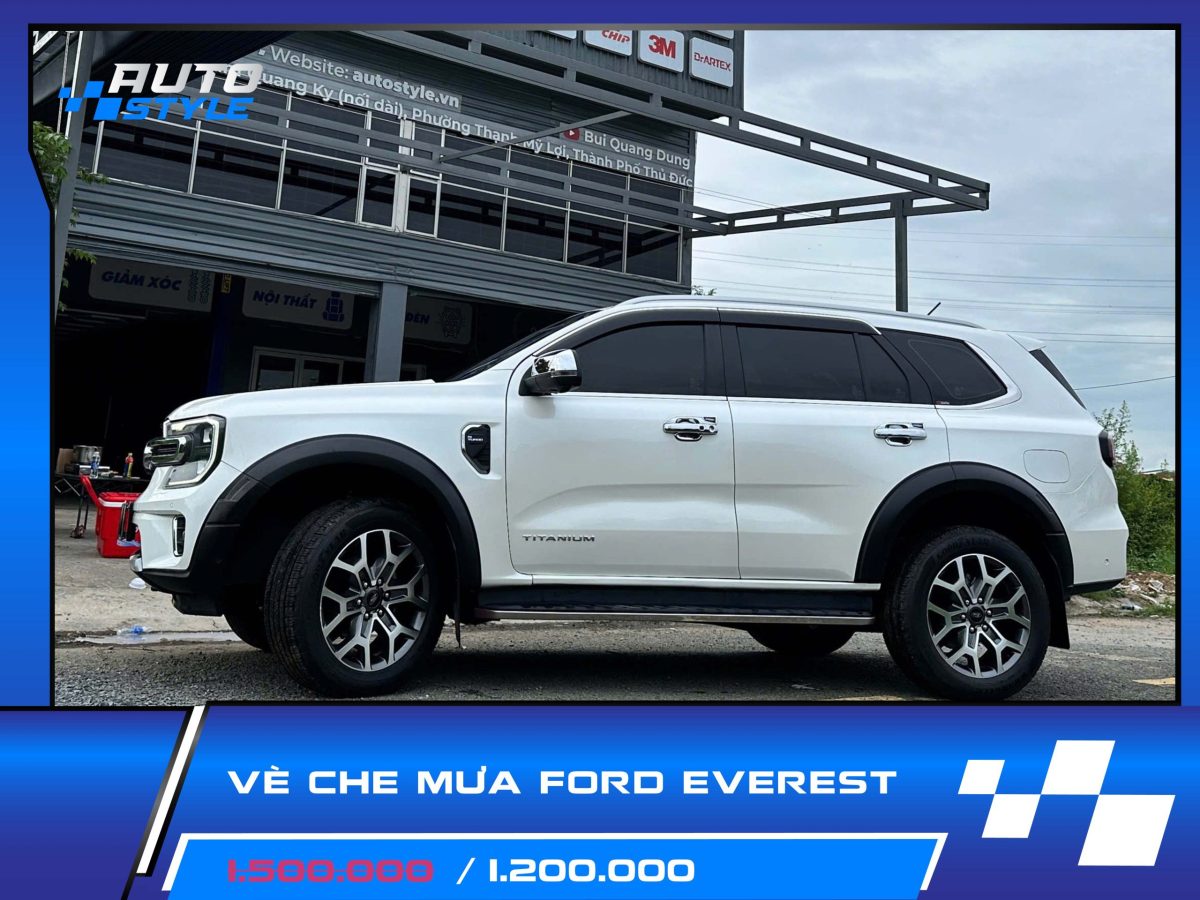 Vè Che Mưa Ford Everest – Bảo Vệ Hiệu Quả, Nâng Tầm Phong Cách
