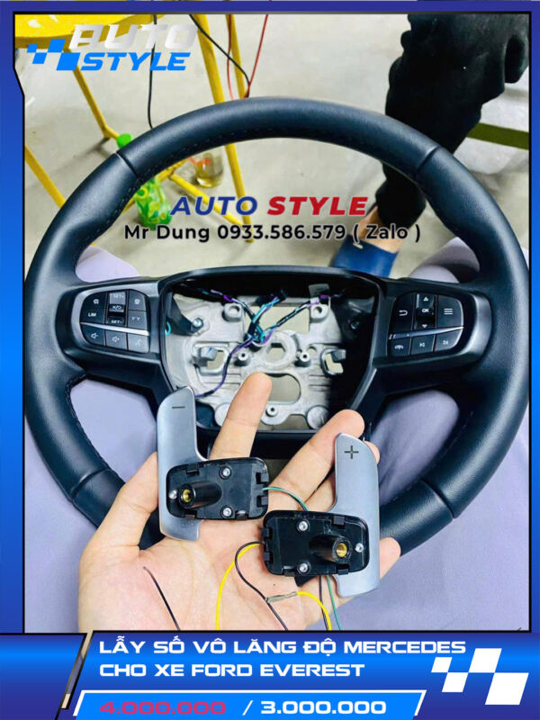 lẫy số vô lăng thể thao phụ tùng mercedes cho Ford Everest