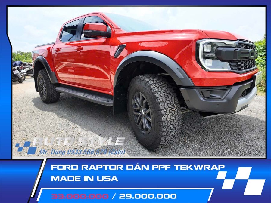 Dán PPF Teckwrap Made in USA cho Ford Raptor