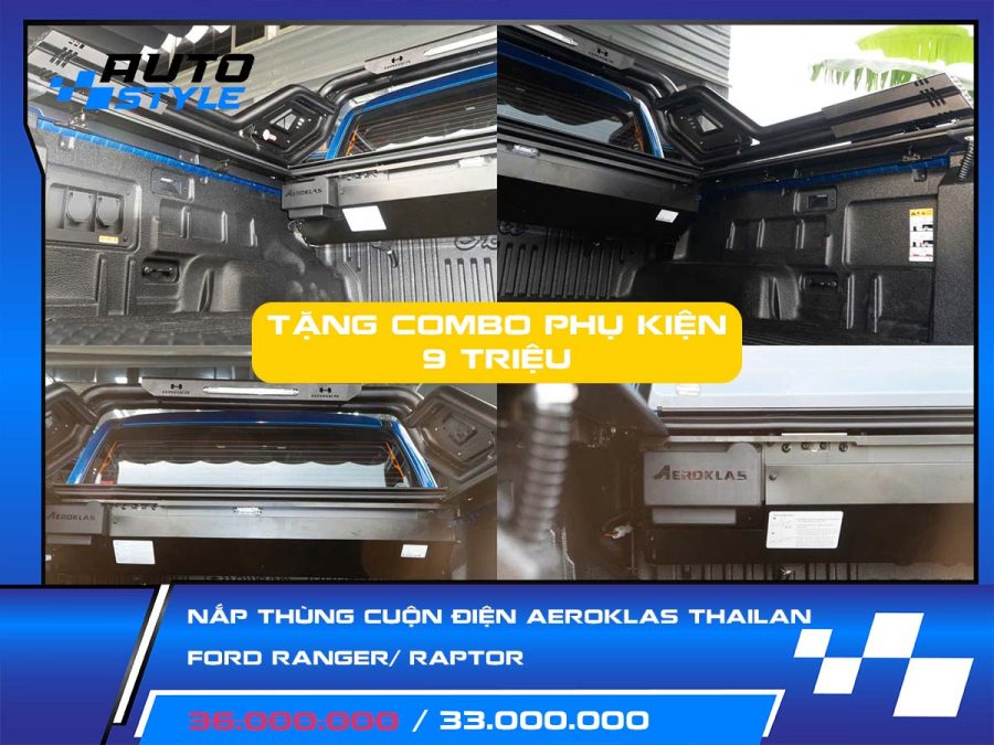 Nắp Thùng Cuộn Điện Aeroklas Thái Lan Cho Ford Ranger & Raptor