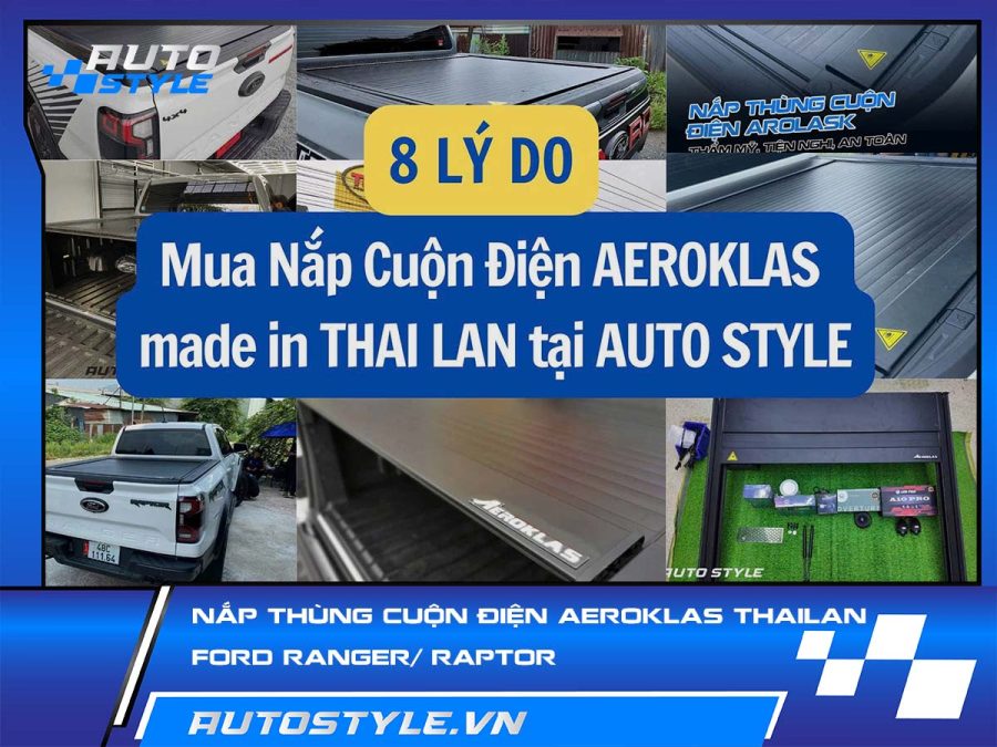 Nắp Thùng Cuộn Điện Aeroklas Thái Lan Cho Ford Ranger & Raptor