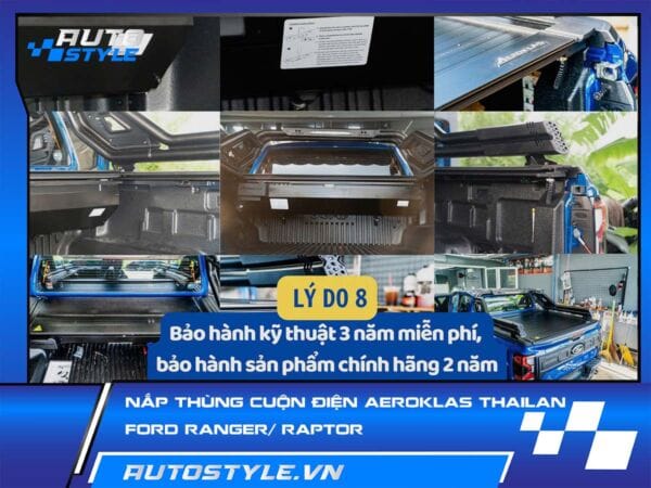 Nắp Thùng Cuộn Điện Aeroklas Thái Lan Cho Ford Ranger & Raptor