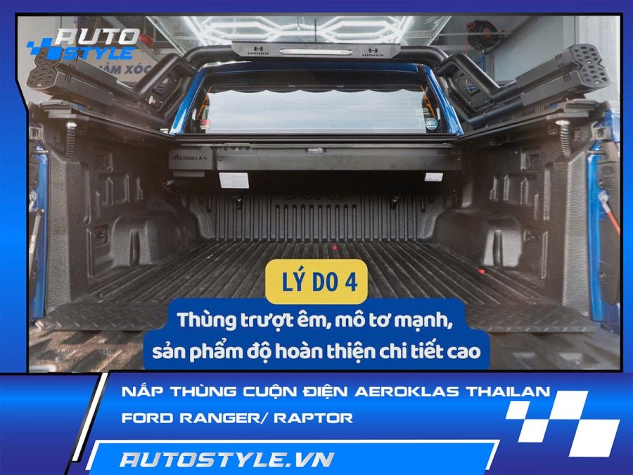 Nắp Thùng Cuộn Điện Aeroklas Thái Lan Cho Ford Ranger & Raptor