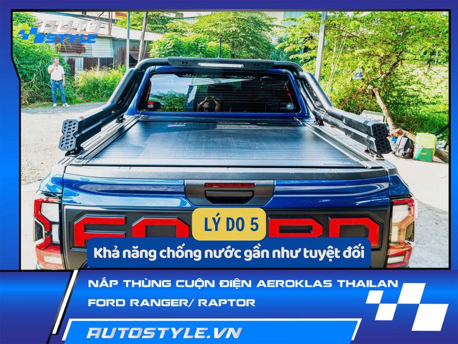 Nắp Thùng Cuộn Điện Aeroklas Thái Lan Cho Ford Ranger & Raptor