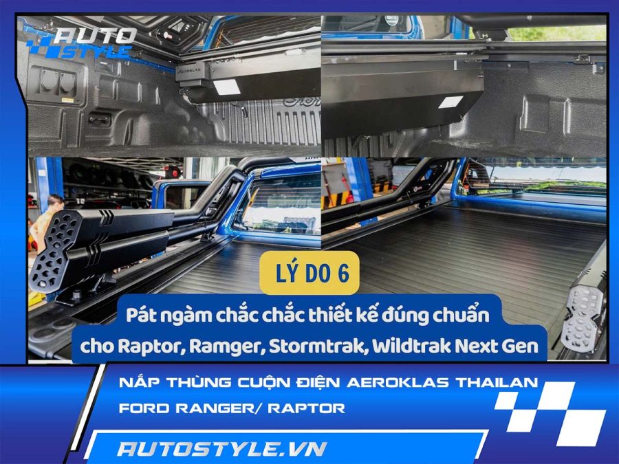 Nắp Thùng Cuộn Điện Aeroklas Thái Lan Cho Ford Ranger & Raptor