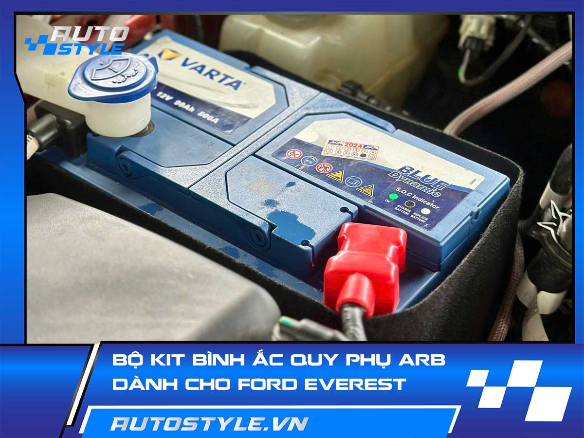 Bộ Kit Bình Ắc Quy Phụ ARB Dành Cho Ford Everest Hay Đi Camping