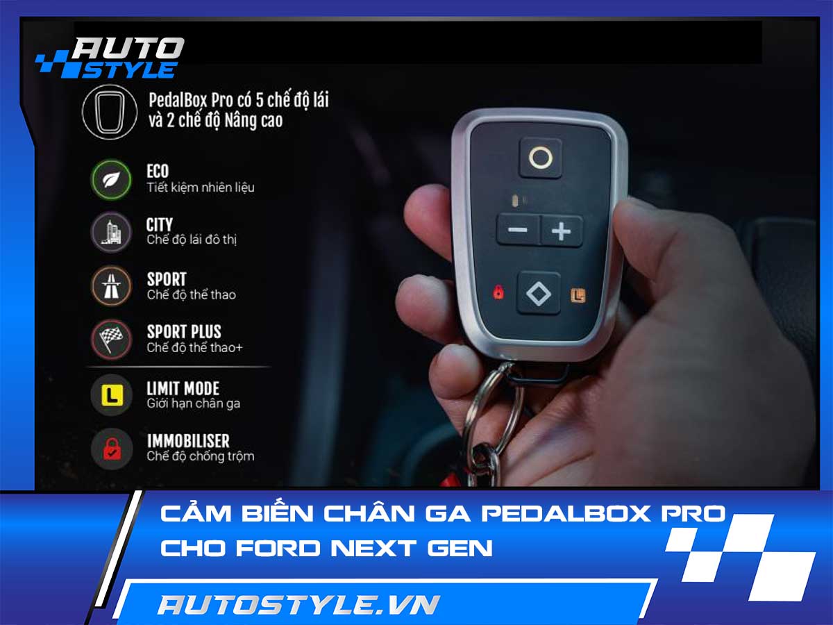 Cảm Biến Chân Ga PedalBox Pro – Nâng Cấp Không Dây Cho Ford Next Gen