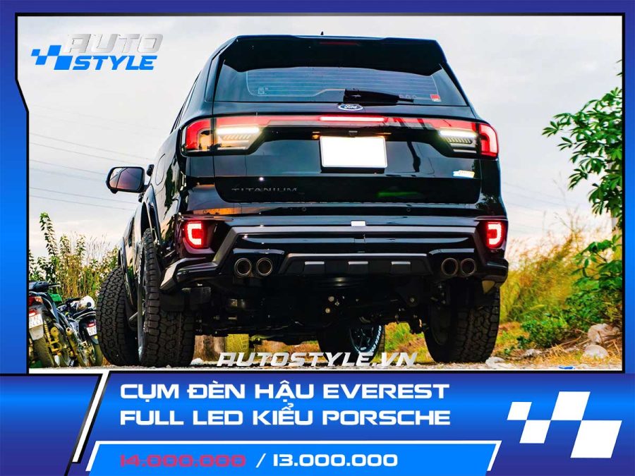Cụm đèn hậu Everest Full LED kiểu Porsche