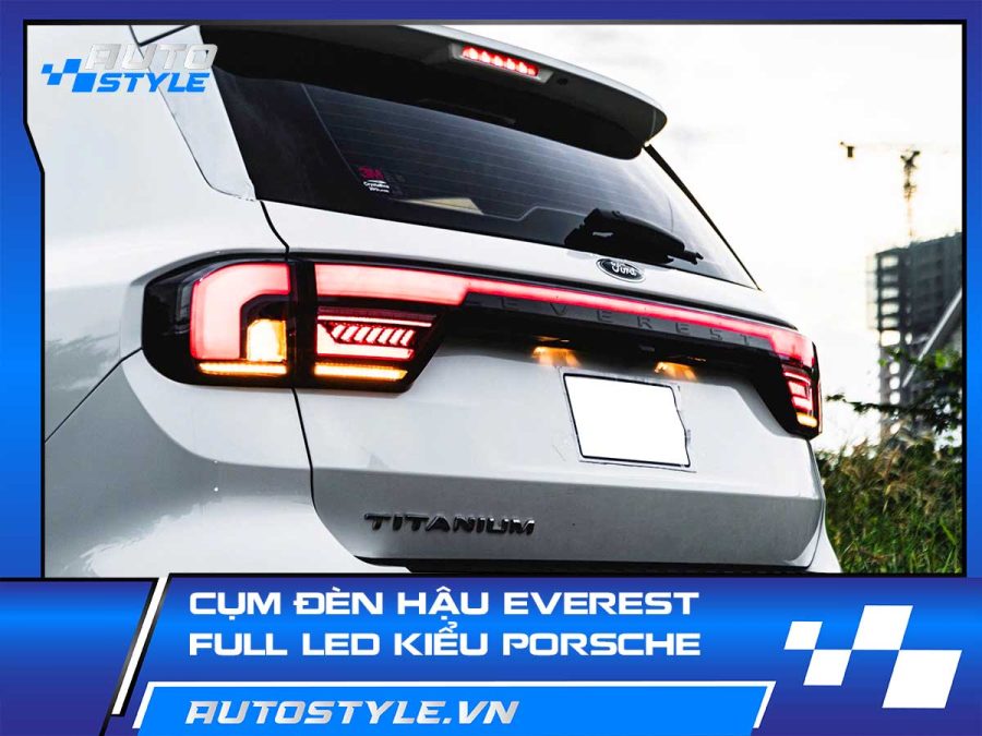 Cụm đèn hậu Everest Full LED kiểu Porsche