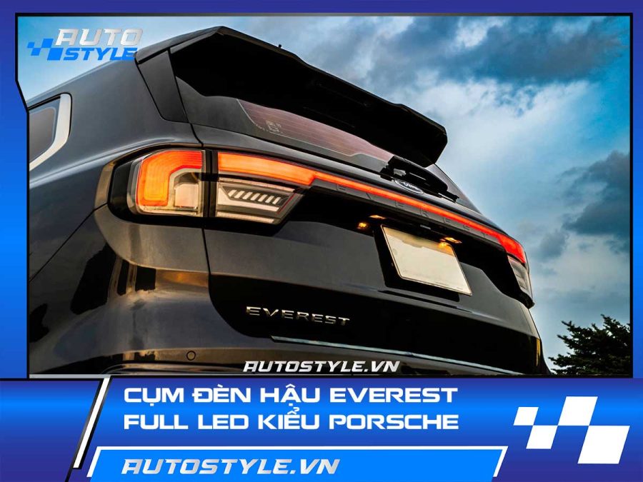 Cụm đèn hậu Everest Full LED kiểu Porsche