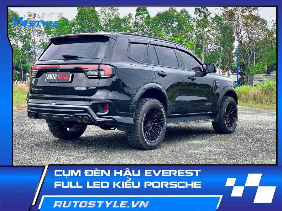 Cụm đèn hậu Everest Full LED kiểu Porsche