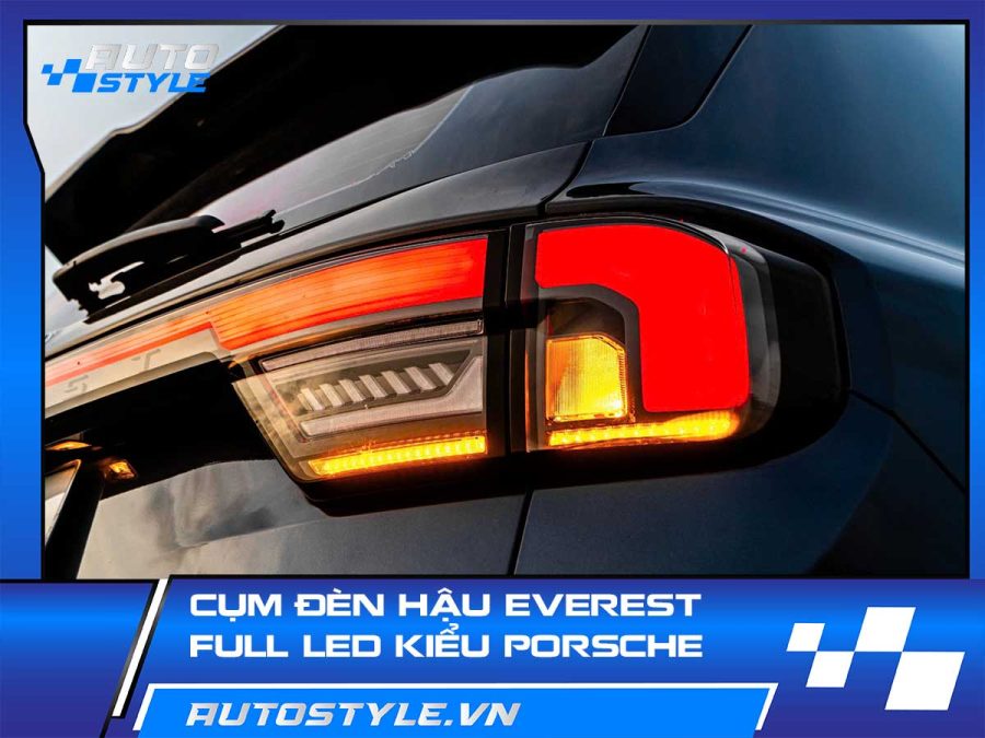 Cụm đèn hậu Everest Full LED kiểu Porsche