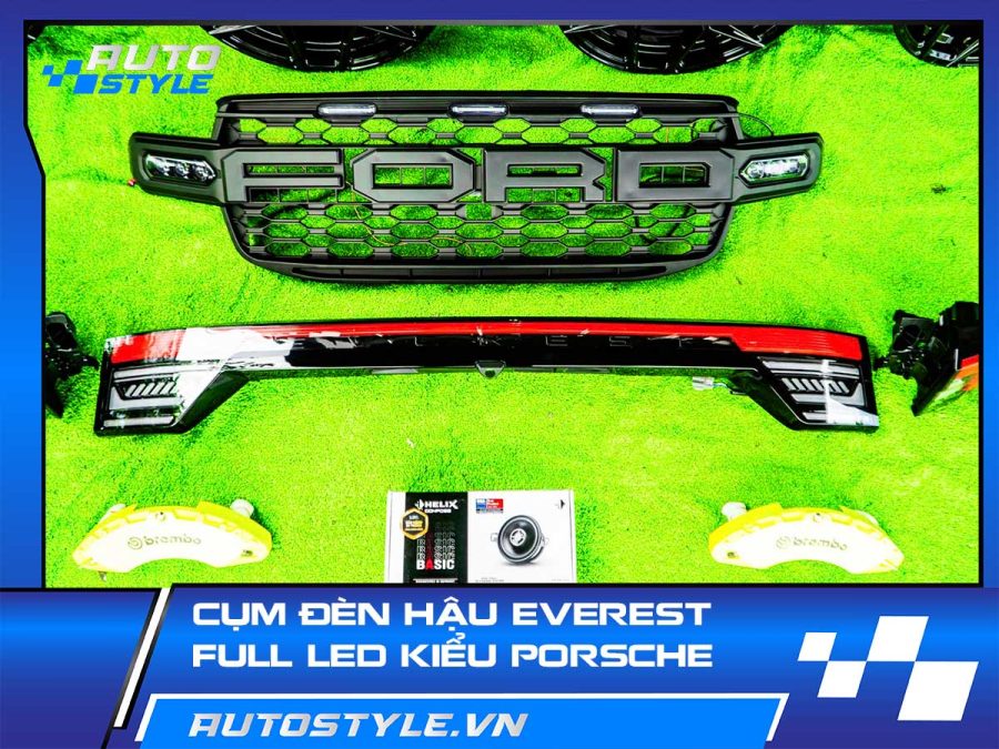 Cụm đèn hậu Everest Full LED kiểu Porsche
