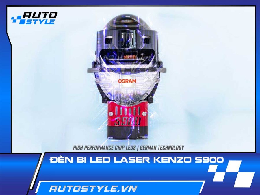 Đèn Bi Led Laser Kenzo S900 – Everest Nâng Cấp Cụm Cos LED Matrix Zin Lên Laser