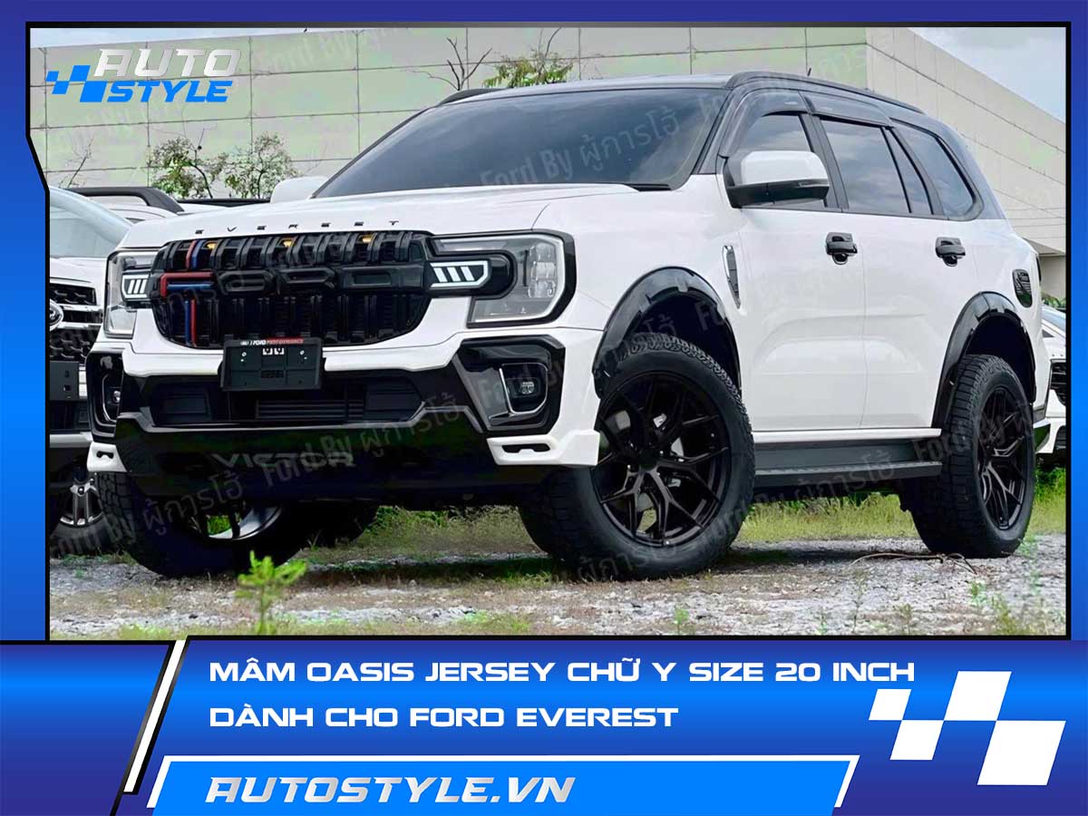 Mâm Oasis Chữ Y Size 20 Inch Mẫu YERSEY Dành Cho Ford Everest