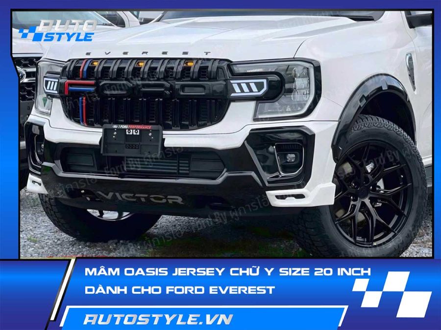 Mâm Oasis Chữ Y Size 20 Inch Mẫu YERSEY Dành Cho Ford Everest