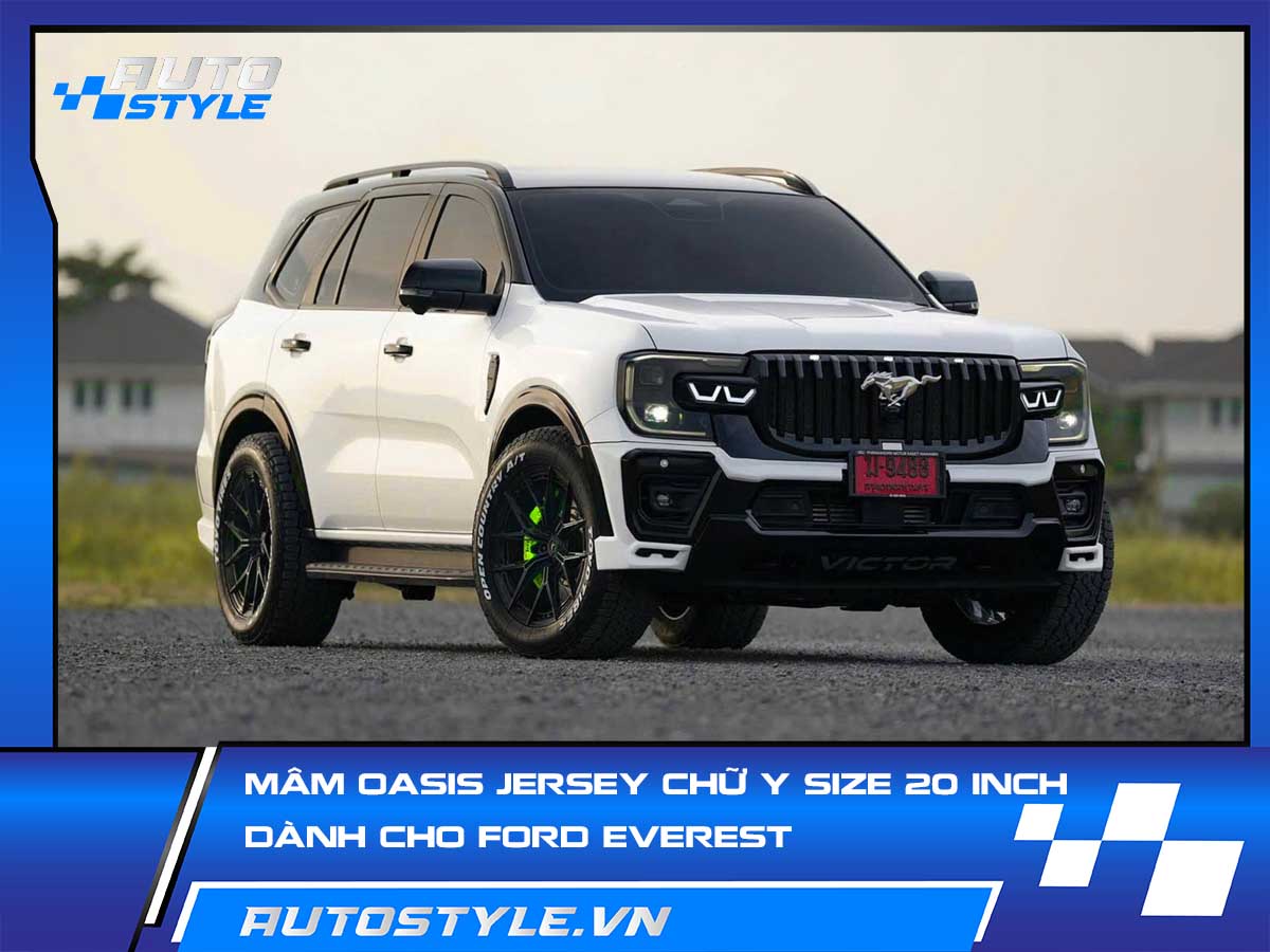Mâm Oasis Chữ Y Size 20 Inch Mẫu YERSEY Dành Cho Ford Everest