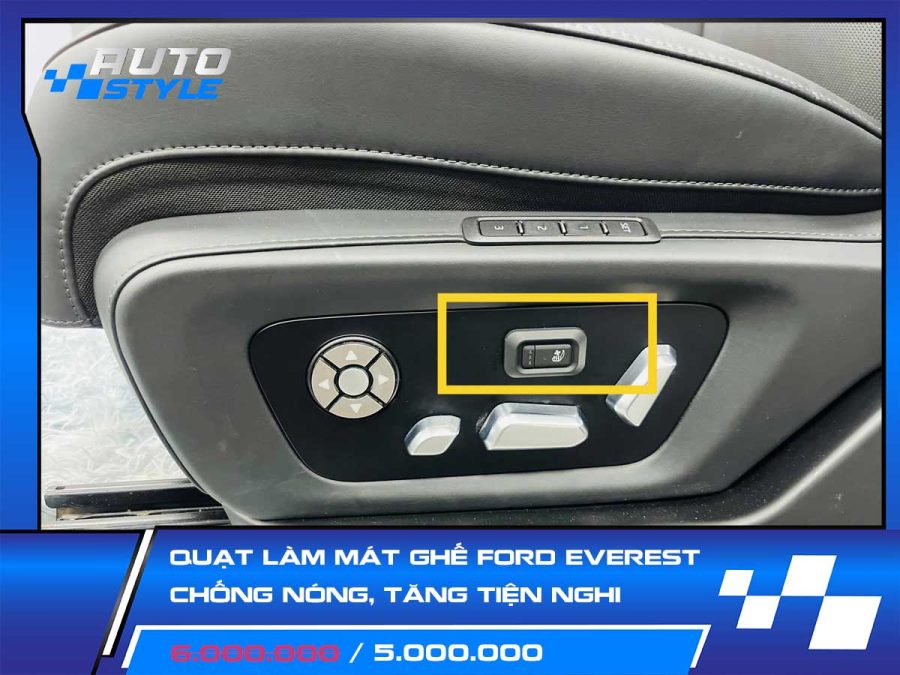 Quạt Làm Mát Ghế Ford Everest – Giải Pháp Chống Nóng, Tăng Tiện Nghi