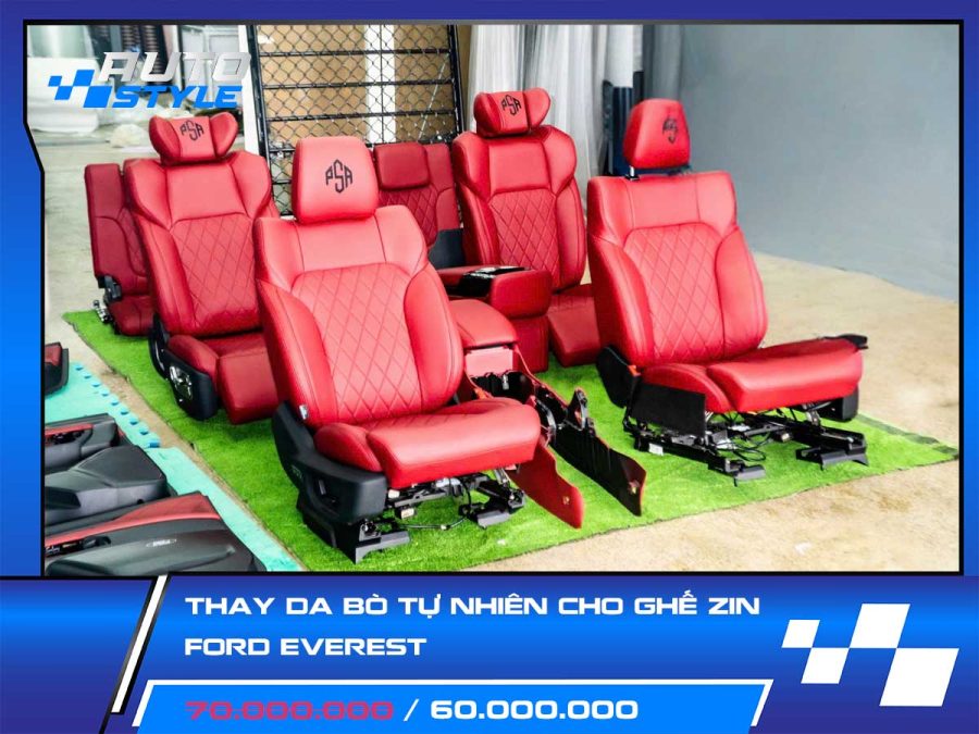 Thay Da Bò Tự Nhiên Cho Ghế Zin Ford Everest