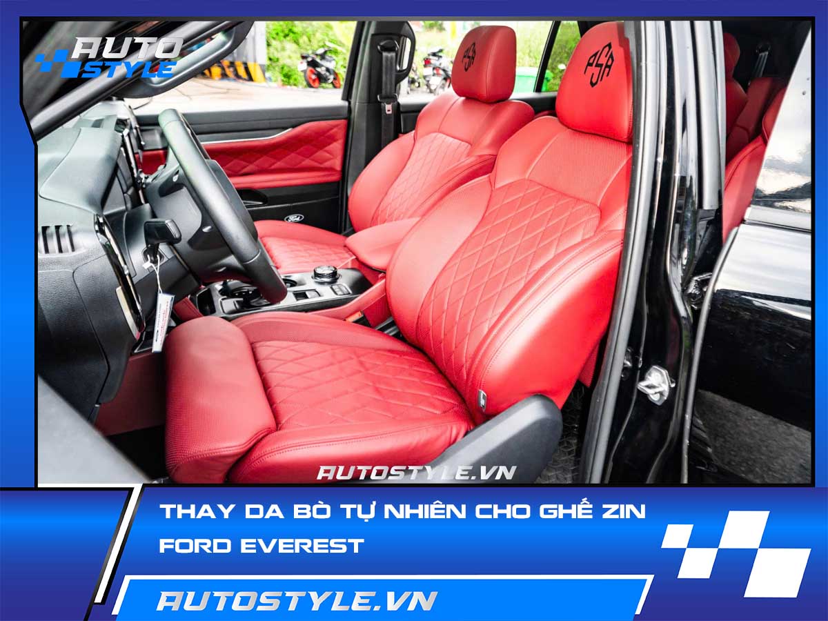 Thay Da Bò Tự Nhiên Cho Ghế Zin Ford Everest