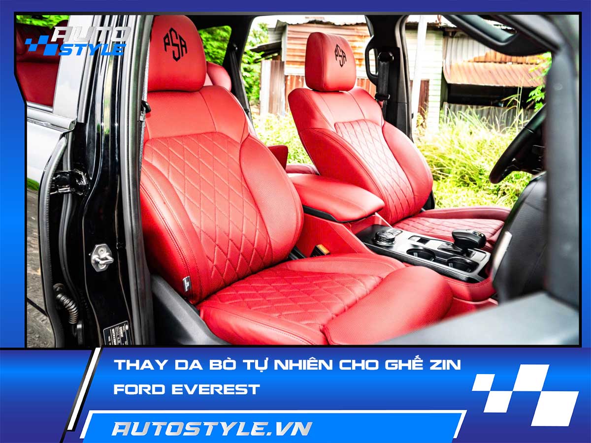 Thay Da Bò Tự Nhiên Cho Ghế Zin Ford Everest