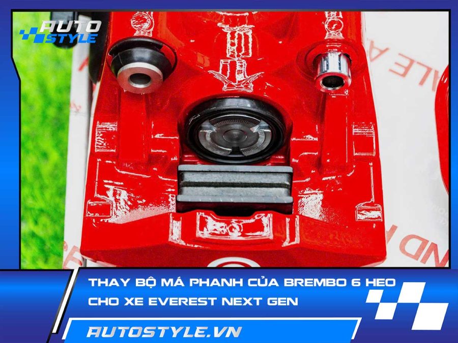 Thay bộ má phanh Của Brembo 6 heo Cho Xe Everest Next Gen