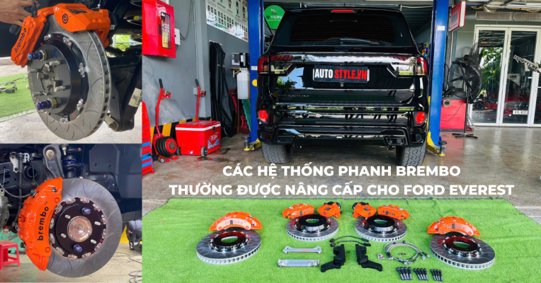 Hệ thống phanh Brembo thường được nâng cấp cho Ford Everest