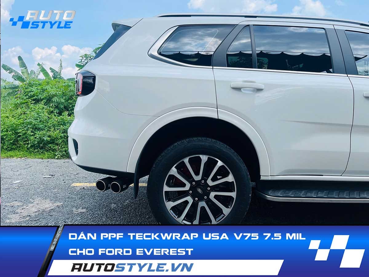 Dán PPF TeckWrap USA V75 Cho Ford Everest Bảo Vệ Bề Mặt Sơn